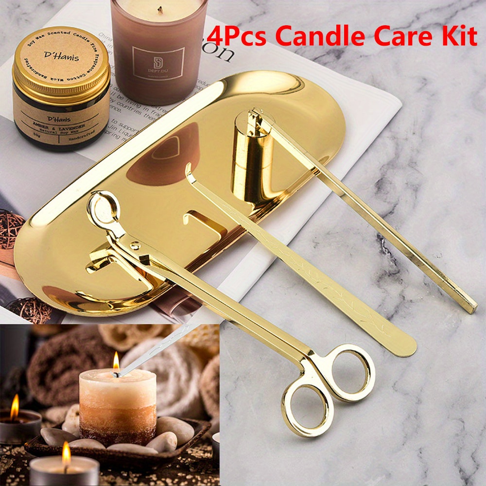 Scented Candle Luxury - 4 adet/takım Lüks Mum Bakım Seti