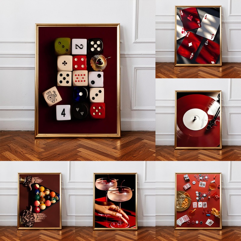 Luxury Lifestyle Furniture - Retro Gece Hayatı Casino Poker Zar
