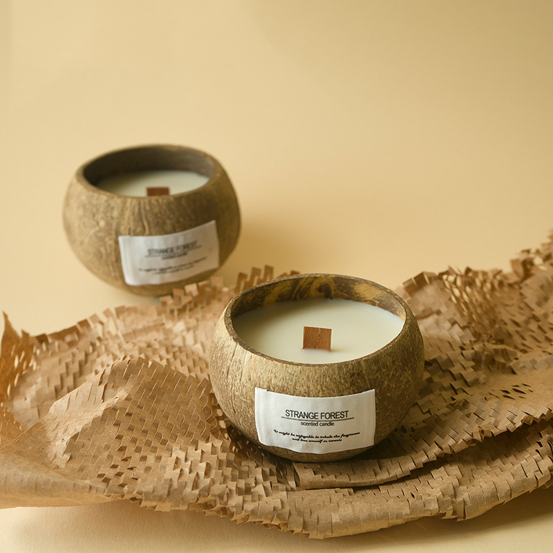 Scented Candle Luxury - Hindistan Cevizi Kabuğu Aromaterapi Mum Esansiyel