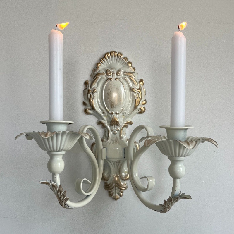 Scented Candle Luxury - Demir Antika Duvara Monte Şamdan Nostaljik