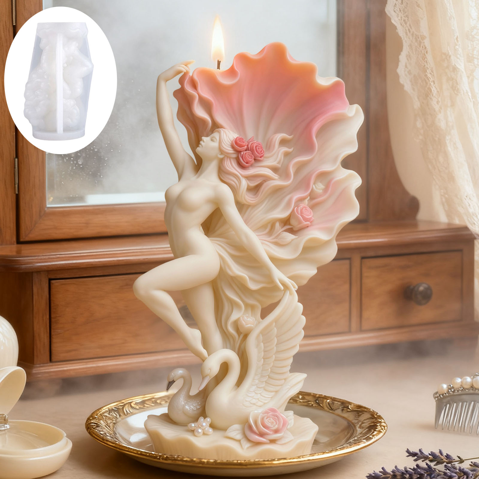 Zarif Kuğu Dansçısı Mum Kalıbı - Scented Candle Luxury incelemesi ve fiyatı