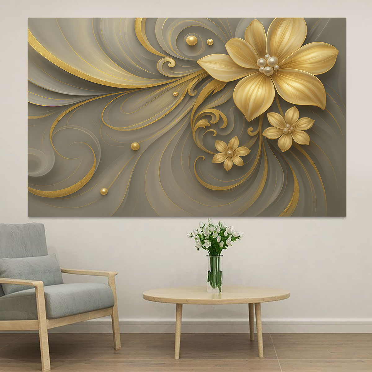 1 adet hafif lüks altın çiçek  - Luxury Lifestyle Furniture incelemesi ve fiyatı
