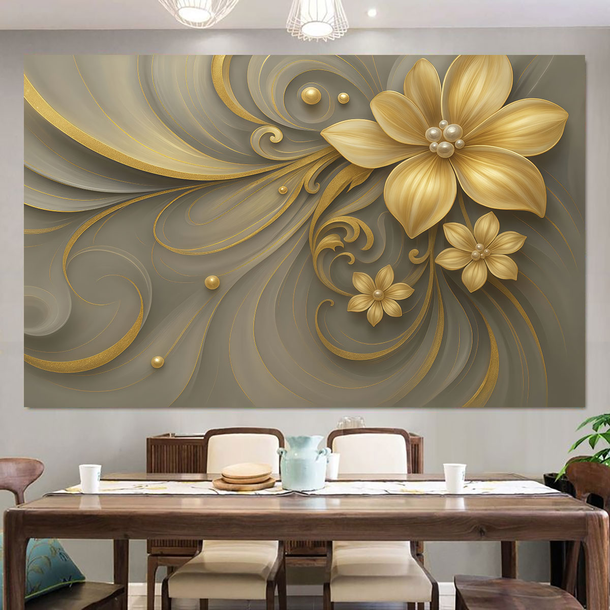 1 adet hafif lüks altın çiçek  - Luxury Lifestyle Furniture incelemesi ve fiyatı