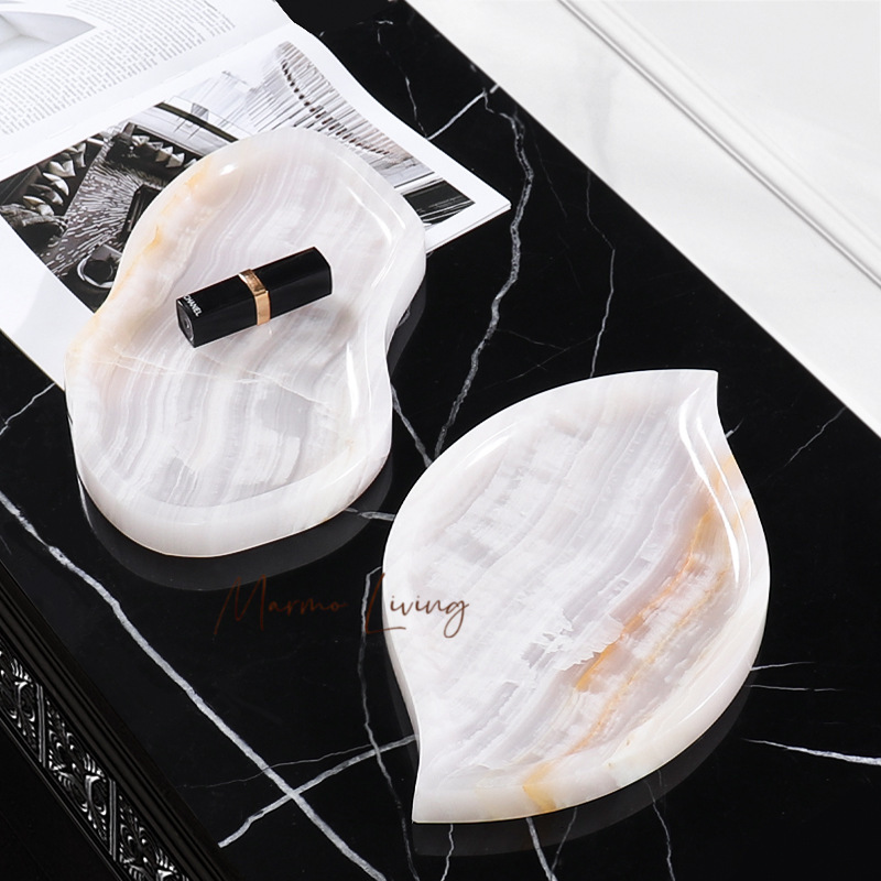 Beyaz Oniks Doğal Mermer Tepsi - Scented Candle Luxury incelemesi ve fiyatı